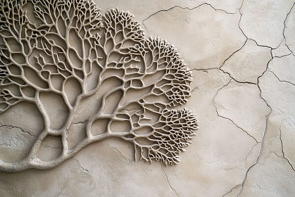 Coral on a concrete surface Coral on a concrete surface