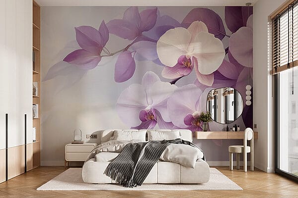 Delicate orchids in soft hues Wall murals Delicate orchids in soft hues