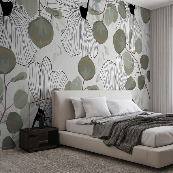 Floral pattern with leaves Floral pattern with leaves