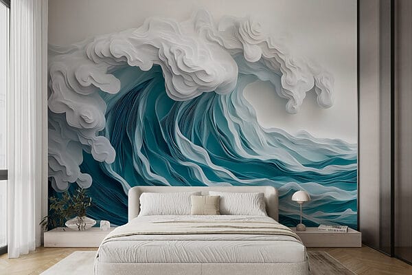 Paper cut out of a wave Paper cut out of a wave