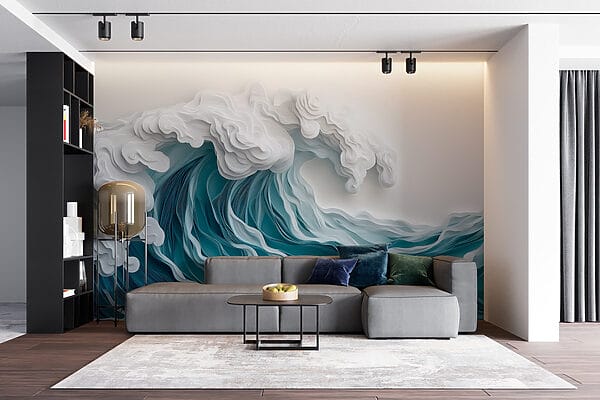 Paper cut out of a wave Paper cut out of a wave