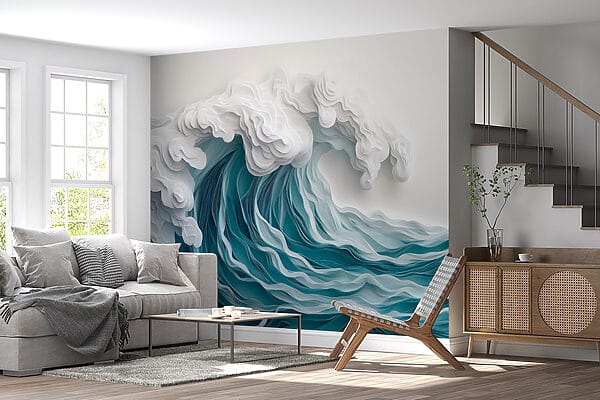 Paper cut out of a wave Paper cut out of a wave