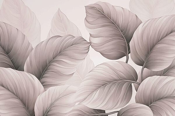 Serene leaf patterns in soft tones Serene leaf patterns in soft tones
