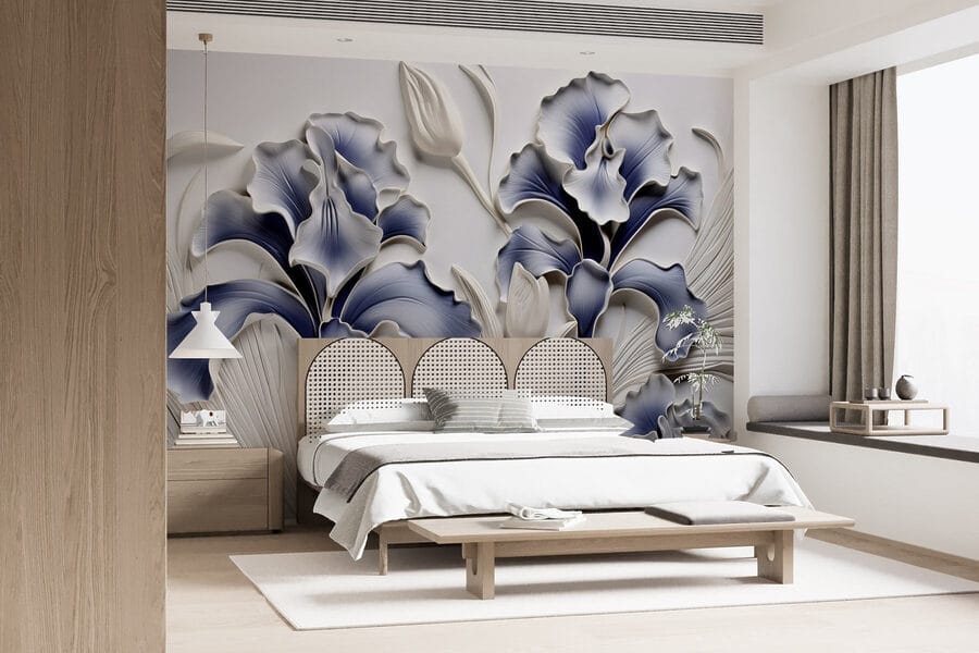 Wall murals Wall art with flowers and leaves - Image 2