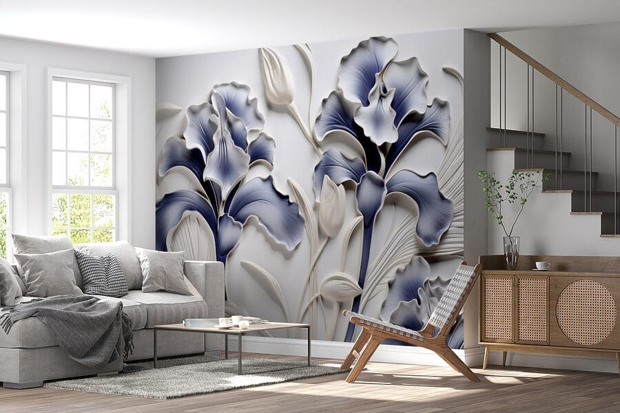 Wall murals Wall art with flowers and leaves - Image 3