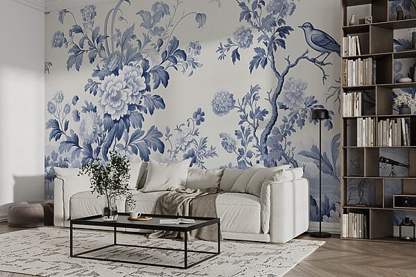 Blue and white floral design Blue and white floral design