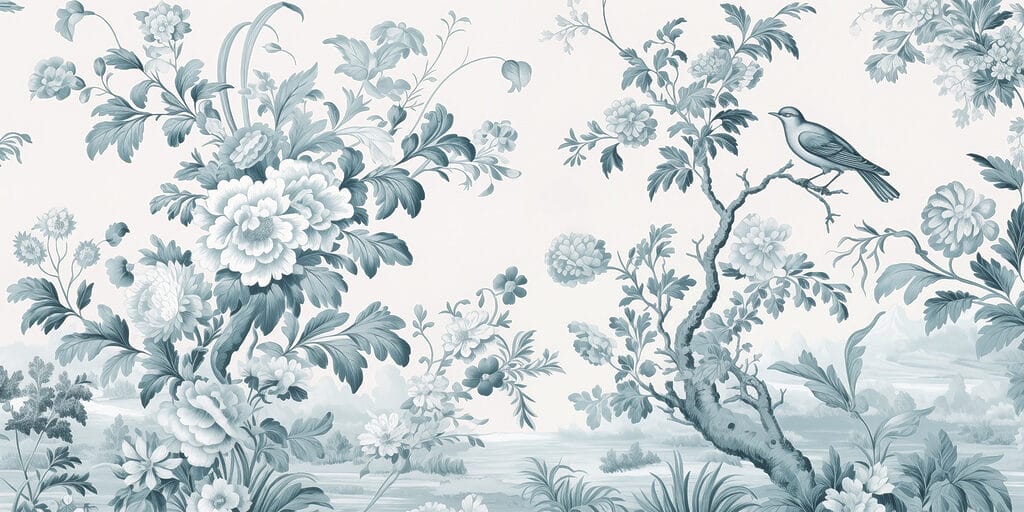 Wallpaper with flowers and trees Wallpaper with flowers and trees