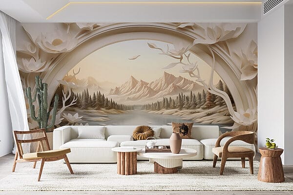 Wallpaper with a river and trees Wallpaper with a river and trees
