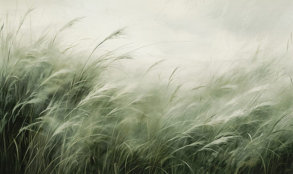 Field of grass with white clouds Field of grass with white clouds
