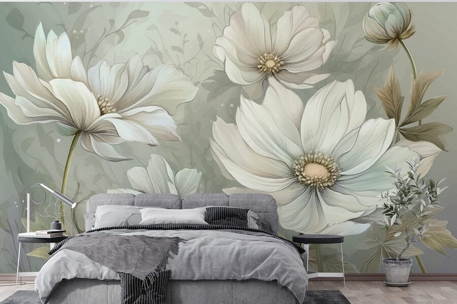 Delicate blooms in serene hues Delicate blooms in serene hues