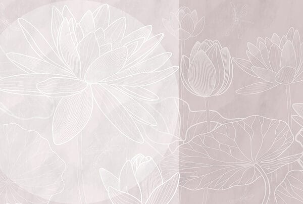 White flower drawing on a grey background White flower drawing on a grey background
