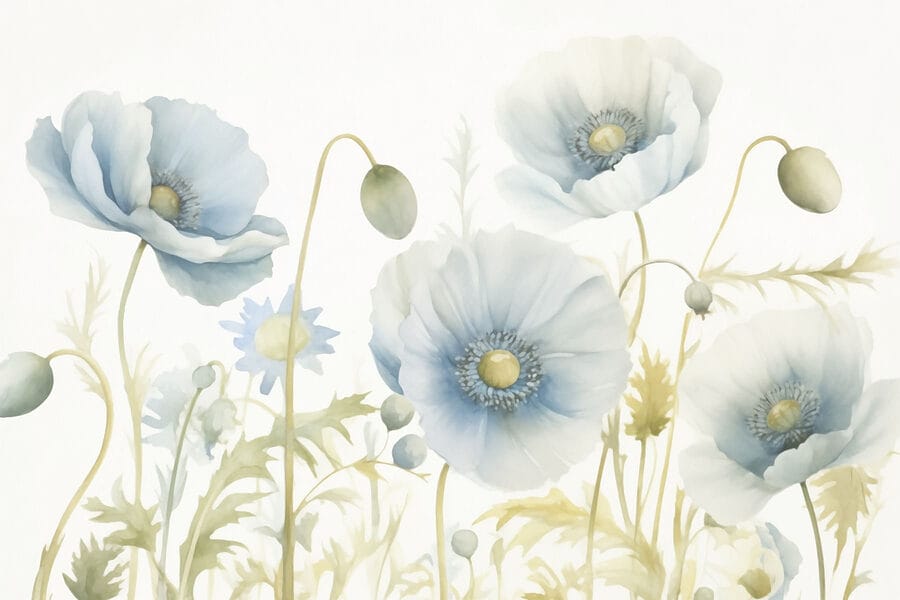 Delicate blooms in soft colors