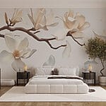 Wall murals White flowers on a branch