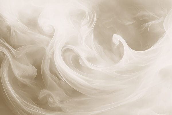 White smoke in a light brown background