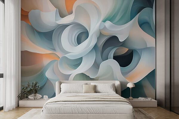 Flowing forms of soft pastel hues Flowing forms of soft pastel hues