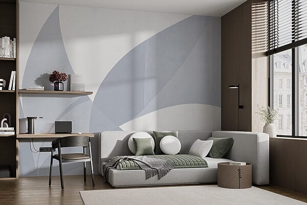 White and grey wall with geometric shapes White and grey wall with geometric shapes