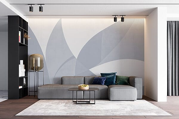 White and grey wall with geometric shapes White and grey wall with geometric shapes
