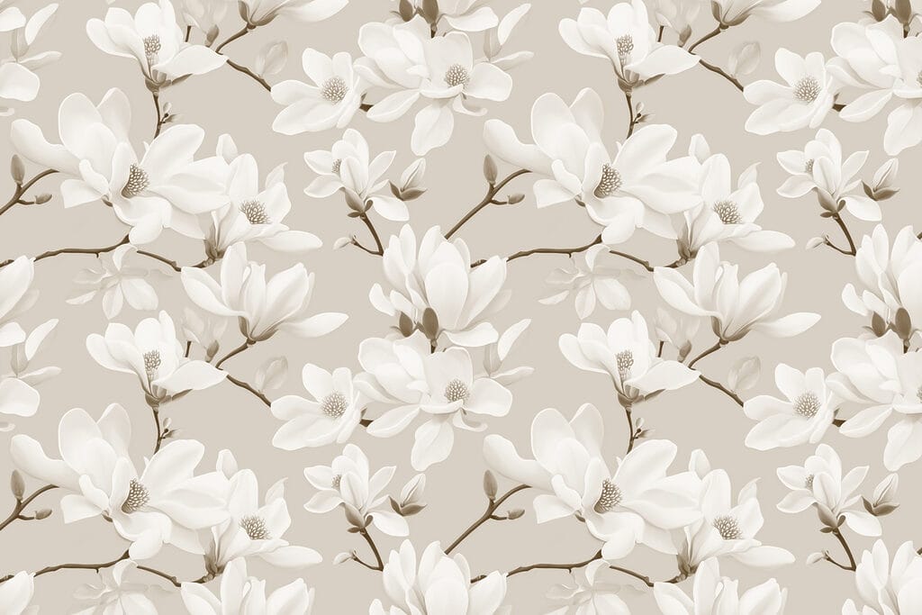 Pattern of white flowers