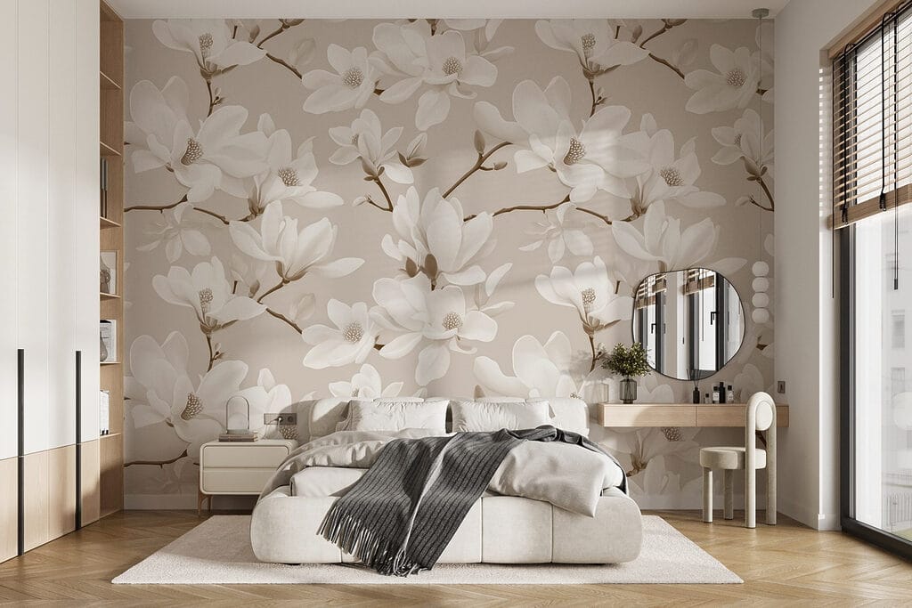 Pattern of white flowers