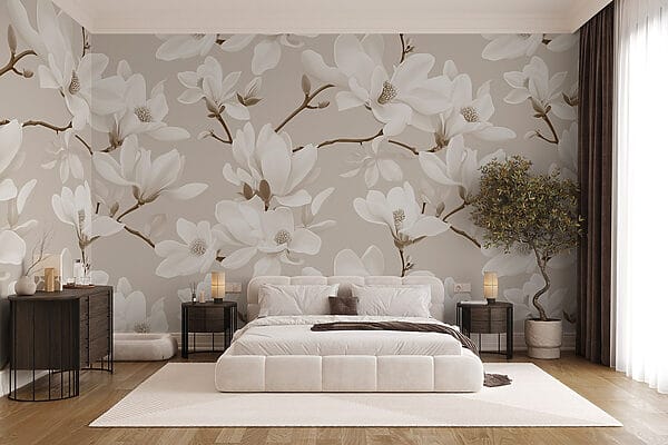 Pattern of white flowers