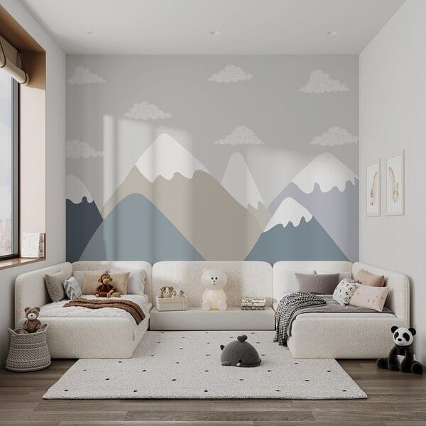 Mountain range with clouds Mountain range with clouds