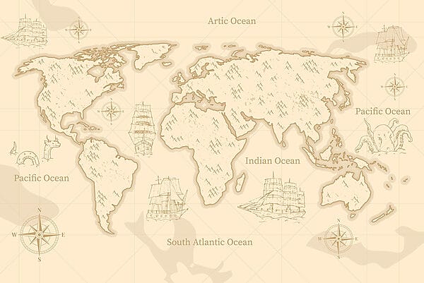 Map of the world Map of the world
