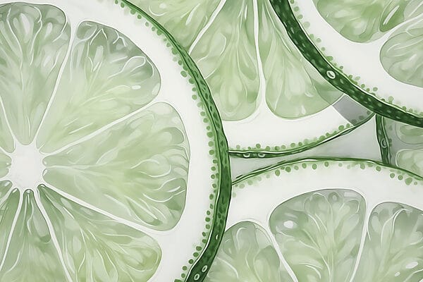 Fresh lime slices arranged beautifully. Fresh lime slices arranged beautifully.