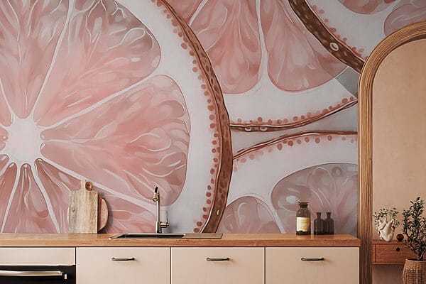 Fresh citrus slices in soft tones Fresh citrus slices in soft tones