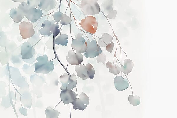 Soft leaves in gentle hues. Soft leaves in gentle hues.