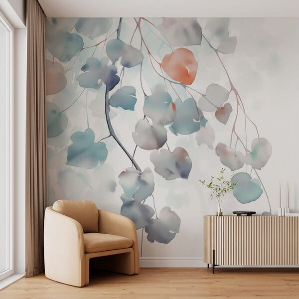 Soft leaves in gentle hues. Soft leaves in gentle hues.
