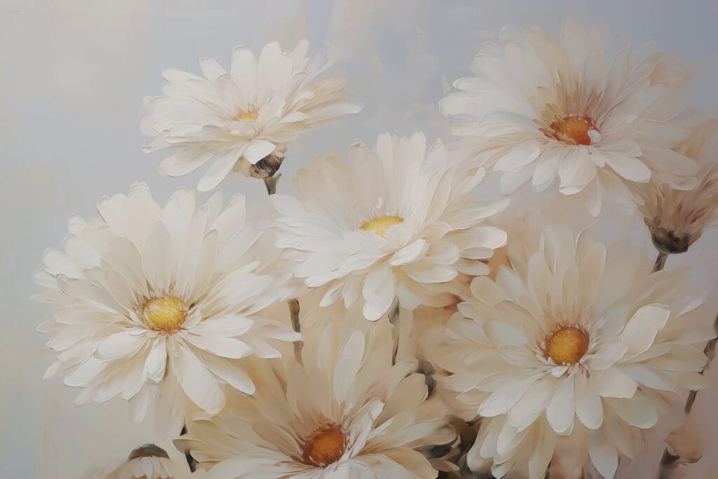 Group of white flowers Group of white flowers