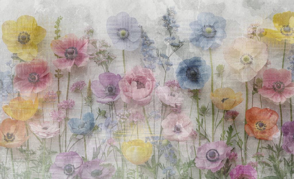 Group of flowers on a white background Group of flowers on a white background