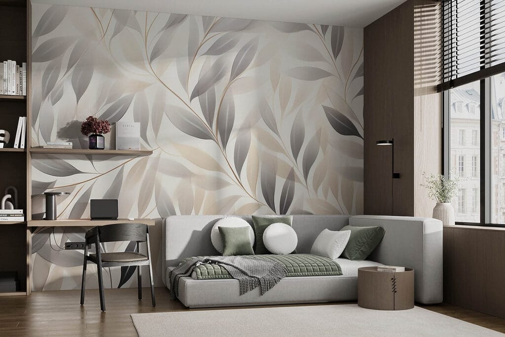Soft leaves in neutral tones Soft leaves in neutral tones