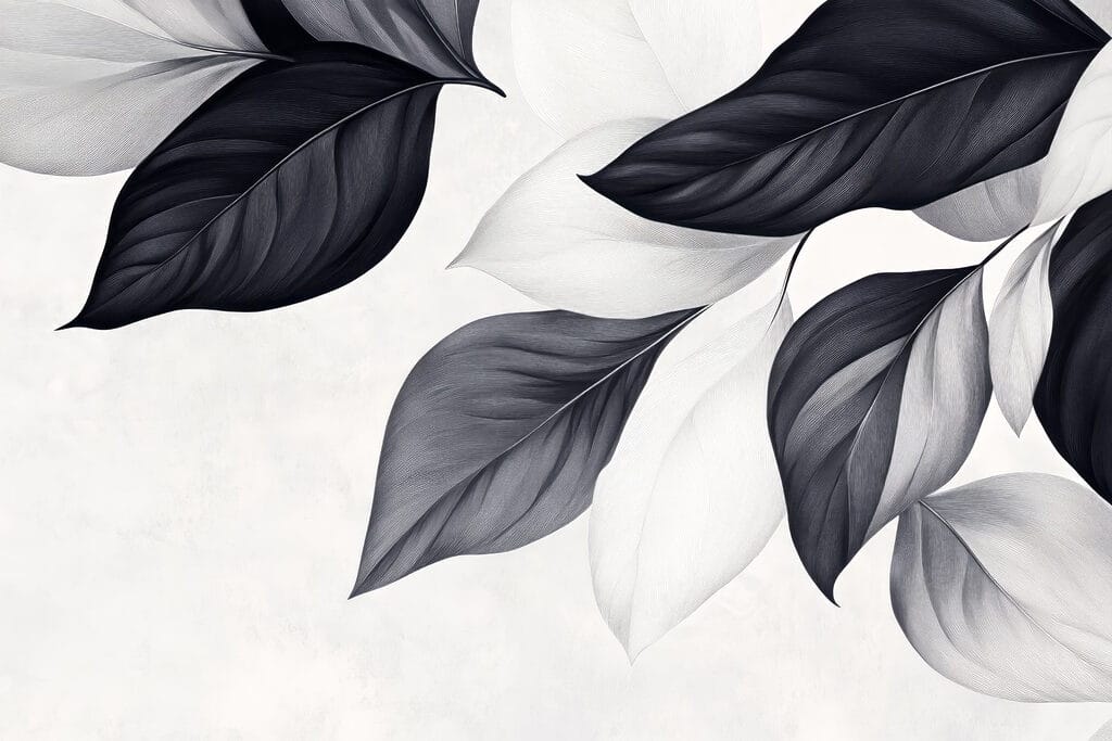 Elegant leaves in monochrome tones. Elegant leaves in monochrome tones.
