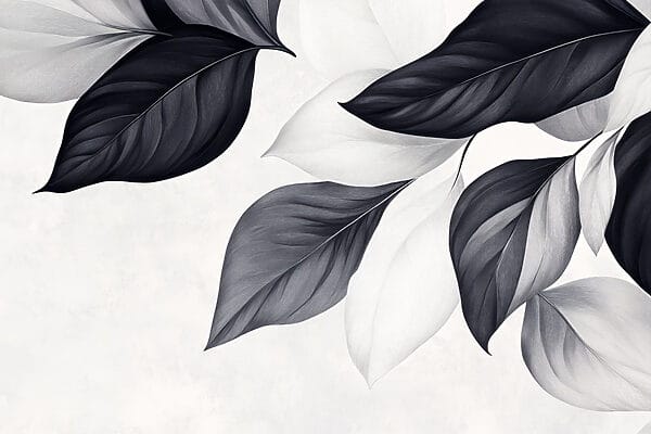 Elegant leaves in monochrome tones. Elegant leaves in monochrome tones.