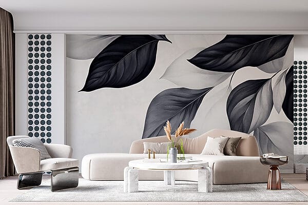 Elegant leaves in monochrome tones. Elegant leaves in monochrome tones.