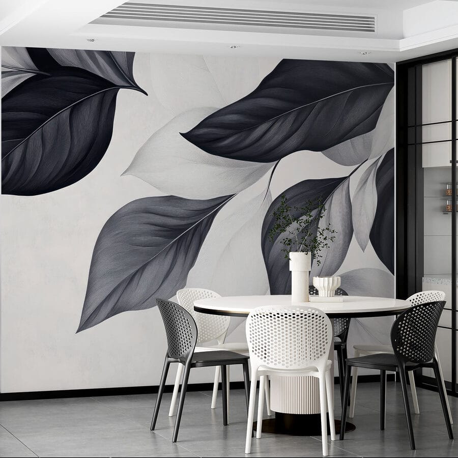 Elegant leaves in monochrome tones. Elegant leaves in monochrome tones.