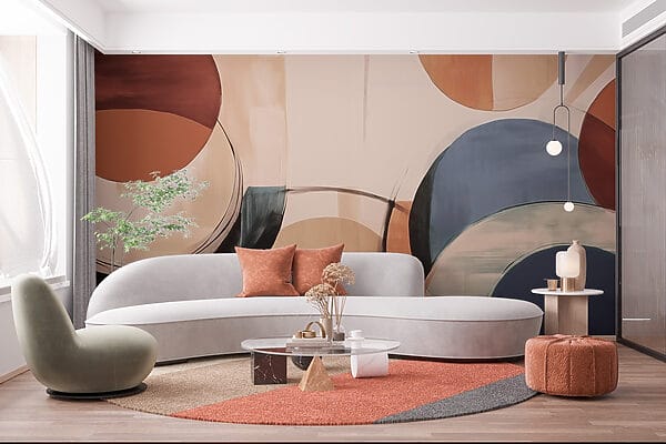 Wall murals Painting of circles and lines (SKU: w02994) Wall murals Wall murals Painting of circles and lines (SKU: w02994)