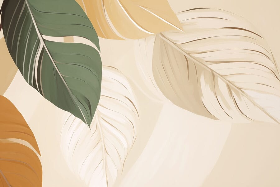 Beautiful leaves in soft colors.