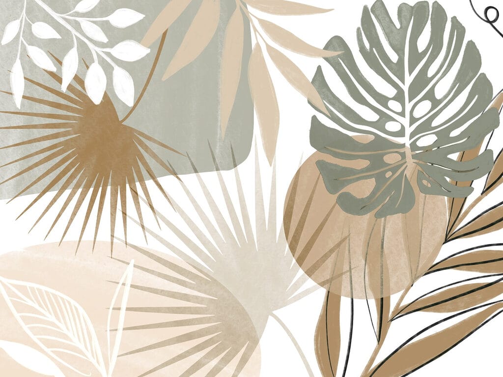 Nature-inspired abstract botanical design. Nature-inspired abstract botanical design.