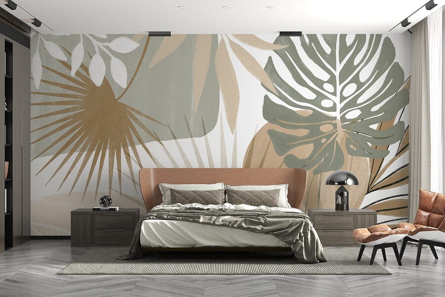 Nature-inspired abstract botanical design.