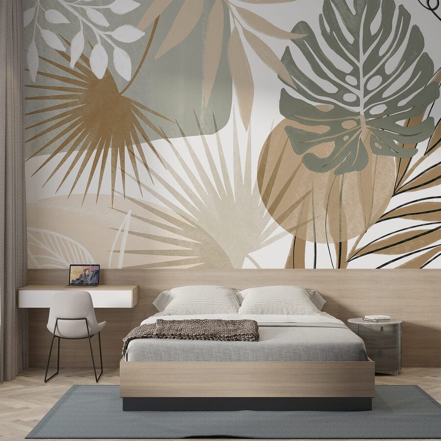 Nature-inspired abstract botanical design.
