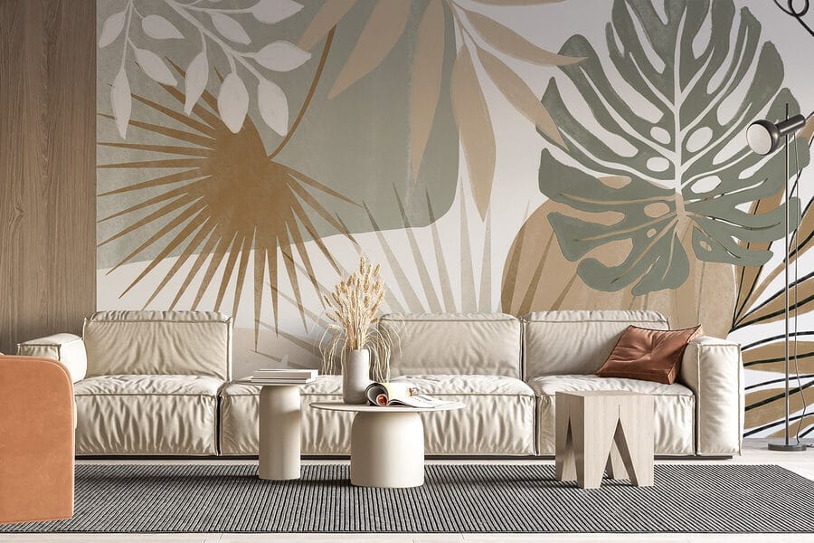 Nature-inspired abstract botanical design.