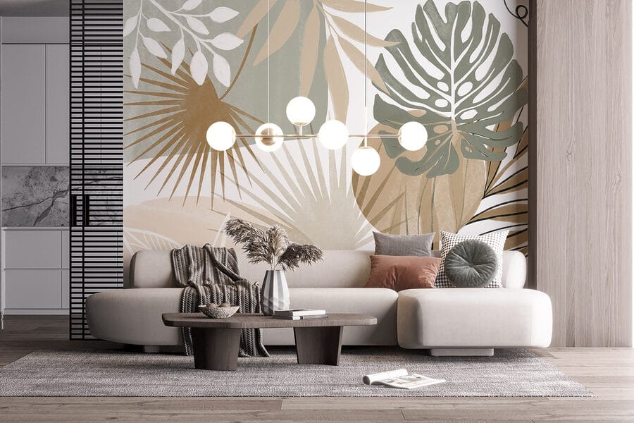 Nature-inspired abstract botanical design.