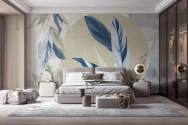 Serene leaves in calming hues Serene leaves in calming hues