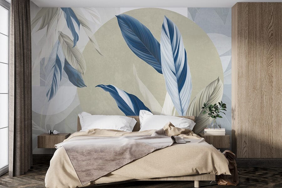 Serene leaves in calming hues