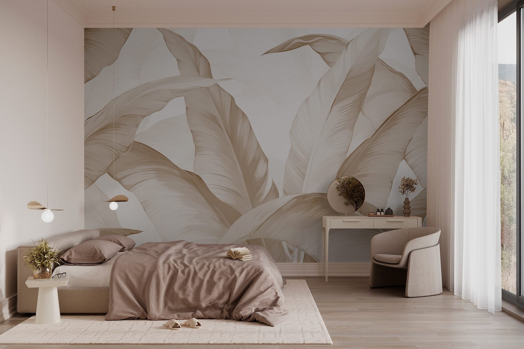 Natural textures in soft tones