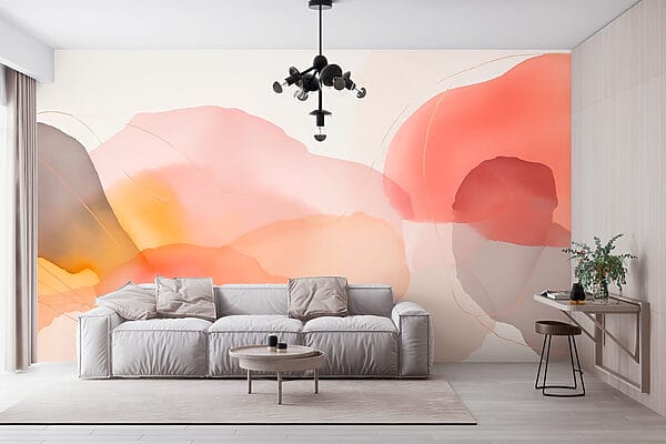 Soft hues blend in flowing design Soft hues blend in flowing design