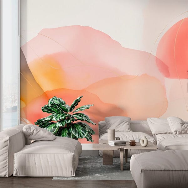 Soft hues blend in flowing design Soft hues blend in flowing design