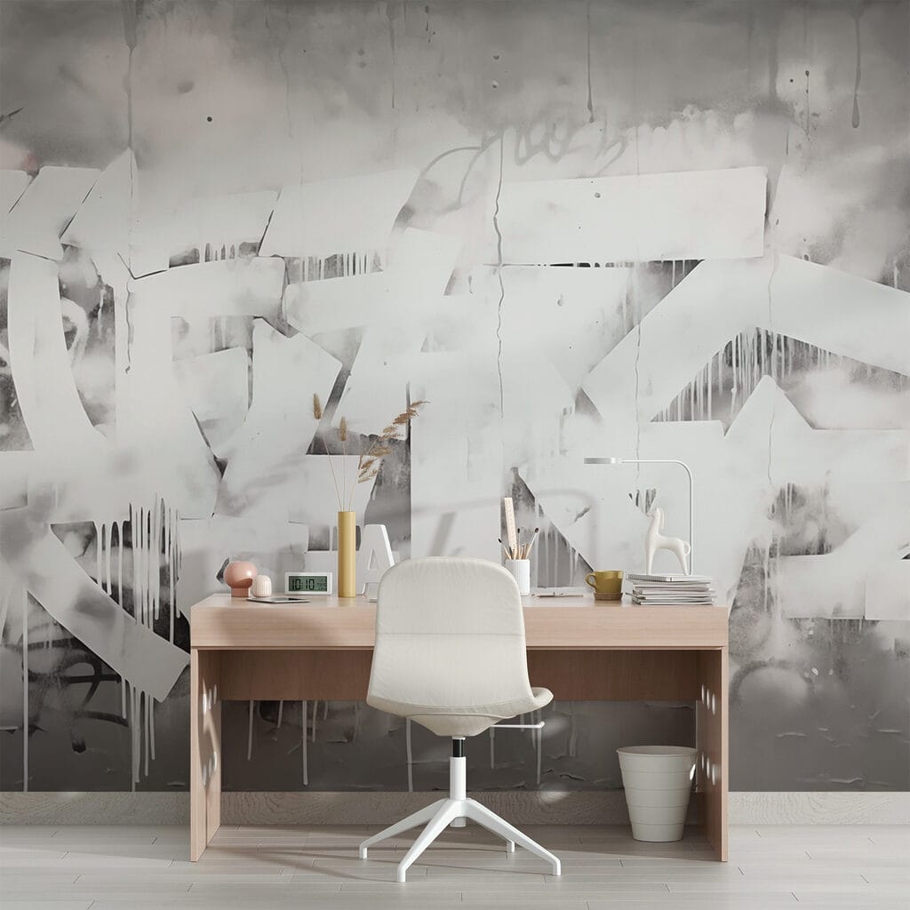 White paint on a wall